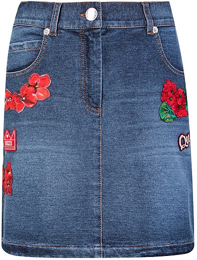 Джинсовая юбка с аппликацией Dolce & Gabbana - 1041409970630 - Фото 1