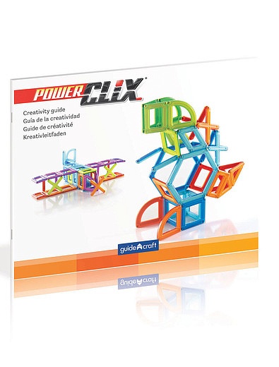 Конструктор магнитный PowerClix® Frames 74 деталей Guide craft - 7132529781696 - Фото 7
