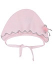 Розовая шапка из шерсти с декором - 1354509082043