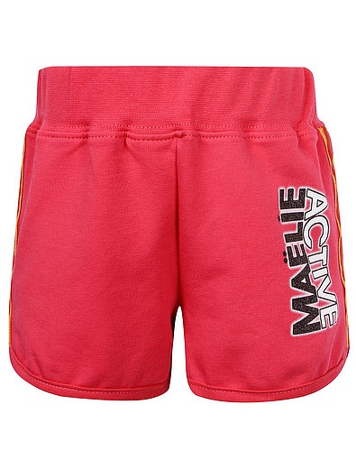 Красные шорты с принтом логотипа MAELIE - 1411309971974 - Фото 1