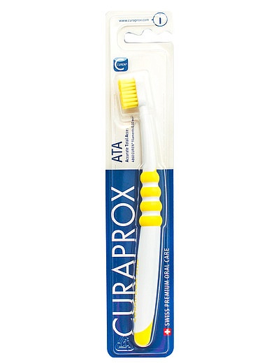 Желтая зубная щетка для детей и подростков CURAPROX - 6494528080684 - Фото 1