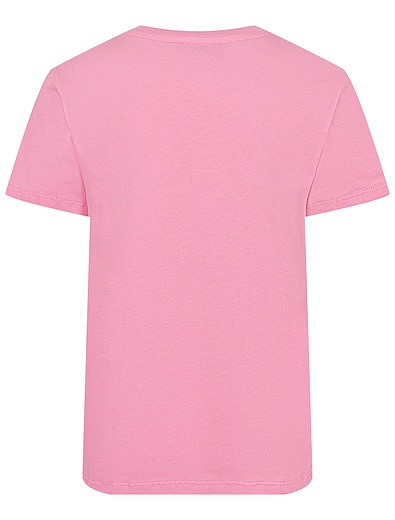 Розовая футболка с логотипом Balmain - 1134509372364 - Фото 2