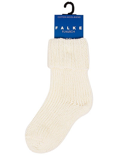 Носки хлопковые кремового цвета FALKE - 1534529180527 - Фото 1