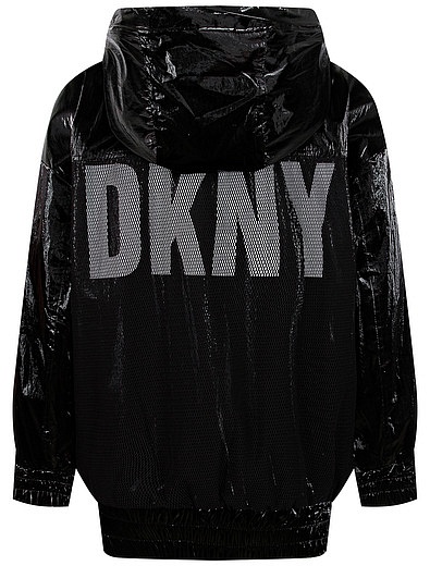 Чёрная куртка с логотипом на спине DKNY - 1074509170747 - Фото 3