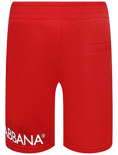 Красные шорты с логотипом Dolce & Gabbana - 1414619374671 - Фото 4