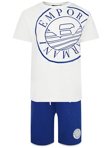 Комплект из футболки и шорт с лого EMPORIO ARMANI - 3024519273486 - Фото 1