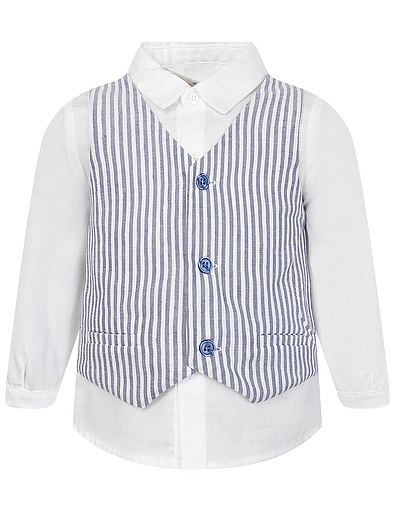Комплект из шорт и рубашки с имитацией жилета Mayoral - 3024519072973 - Фото 3