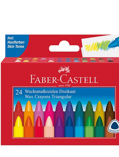 Мелки восковыеl, 24 цвета Faber-Castell - 6884528280106 - Фото 1