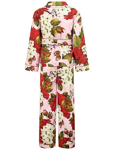 Комплект из блузы и брюк с принтом герань Dolce & Gabbana - 3024509070682 - Фото 6