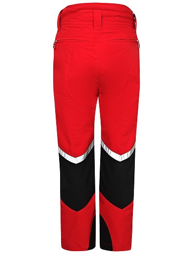 Красные утепленные брюки с контрастными полосками Bogner - 1601319980169 - Фото 2