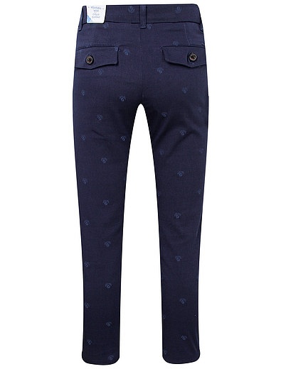 Синие брюки с вышивкой Mayoral - 1081419980410 - Фото 2