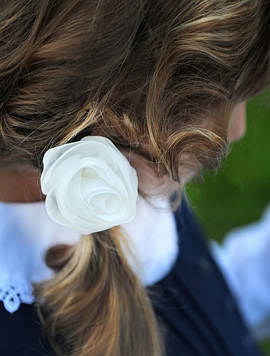 Набор из 2-х резинок для волос &quot; белая роза&quot; Junefee - 4884500081396 - Фото 2
