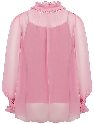 Розовая блуза из шифона Dolce & Gabbana - 1034509171236 - Фото 7
