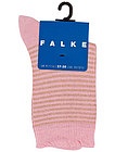 Розовые носки в полоску с эластаном - 1534509180233
