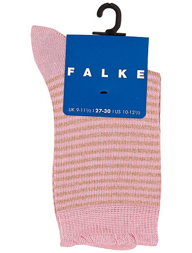 Розовые носки в полоску с эластаном FALKE - 1534509180233 - Фото 1