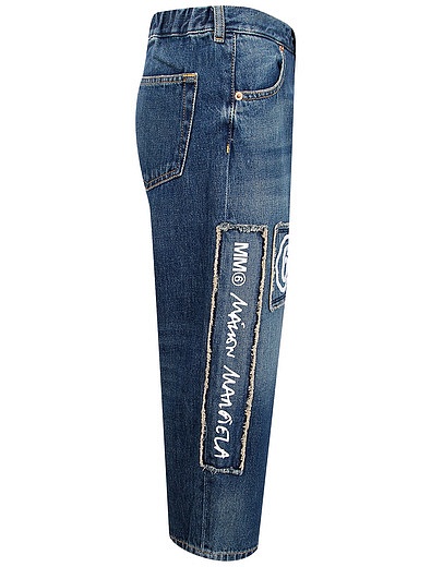 Укороченные джинсы с патчами MM6 Maison Margiela - 1164529181097 - Фото 5