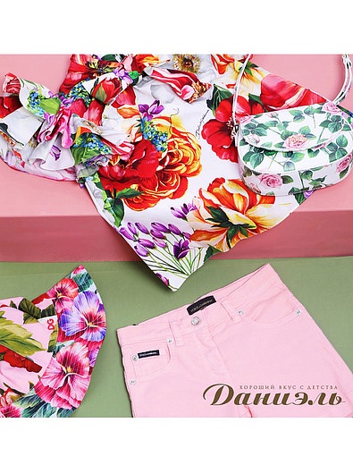 Блуза с принтом цветы Dolce & Gabbana - 1034509070201 - Фото 8