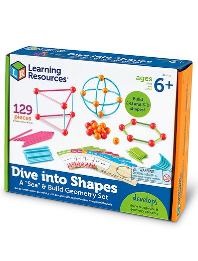 Развивающая игрушка "Погружение в геометрию с карточками" Learning Resources - 0664529180072 - Фото 2