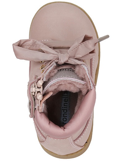 Розовые ботинки с натуральным мехом RONDINELLA - 2034509080117 - Фото 4