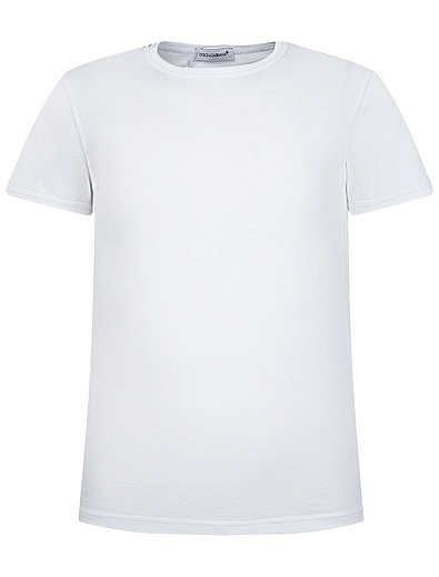 Набор из 2х белых хлопковых футболок Dolce & Gabbana - 1131219070481 - Фото 5