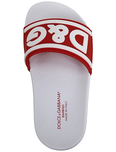 Шлепанцы пляжные с логотипом Dolce & Gabbana - 2284529370747 - Фото 4