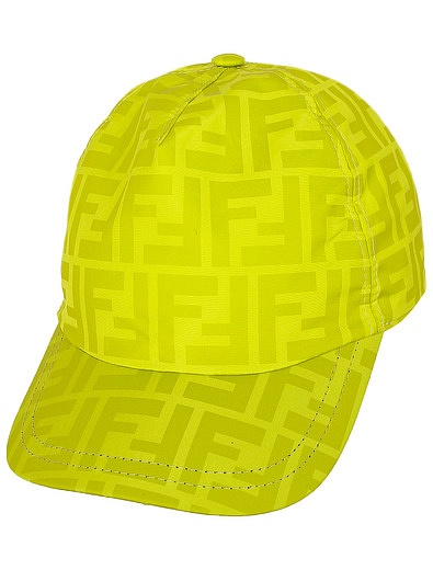 Жёлтая кепка с монограммой Fendi - 1184529270188 - Фото 1