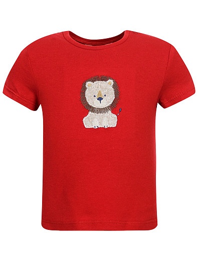 Комплект из полосатых шорт и футболки со львом Mayoral - 3024519371717 - Фото 3