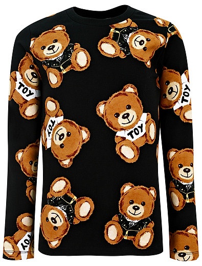 Комплект из футболки и лонгслива с медвежатами Moschino - 3024509282115 - Фото 4