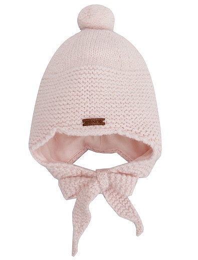 Розовая шапка с завязками Leoking - 1354500280042 - Фото 1