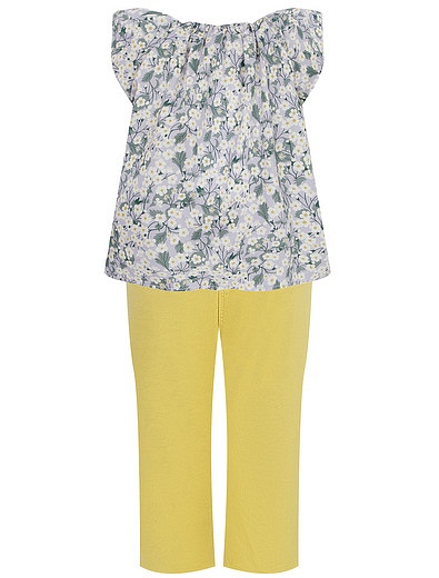 Комплект из блузы с цветочным принтом и брюк Il Gufo - 3024509274400 - Фото 2