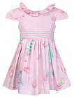 Розовое платье с бантом на спине - 1054509170619