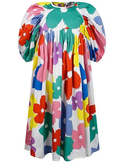 Хлопковое платье с цветочным принтом Stella McCartney - 1054509178141 - Фото 1