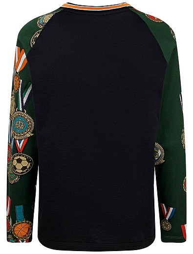 Лонгслив из хлопка с принтом медали Dolce & Gabbana - 4164519085777 - Фото 2