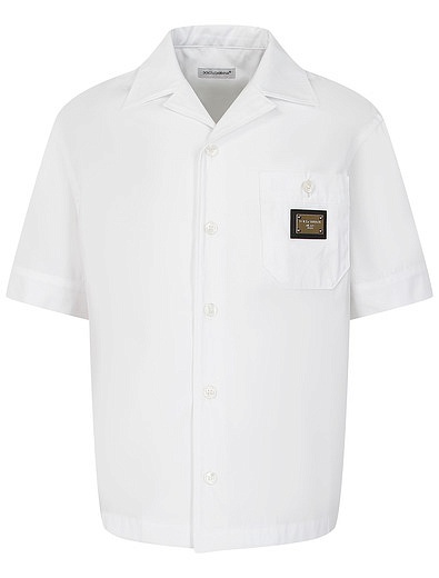 Белая рубашка с коротким рукавом Dolce & Gabbana - 1014519372564 - Фото 1