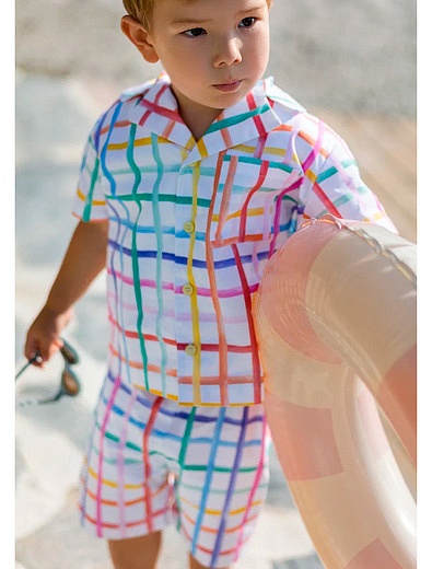 Пижама в разноцветную клетку Mater&ME - 0214520370059 - Фото 2