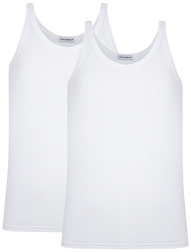 Набор базовых белых маек из 2 шт. Dolce & Gabbana - 4521219870728 - Фото 1