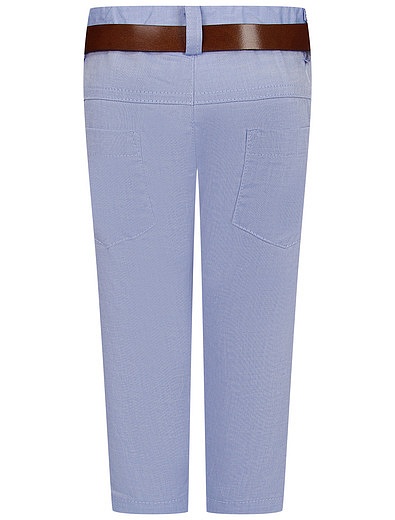 Синие хлопковые брюки с ремнем Lapin House - 1084519373472 - Фото 2