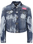 Куртка джинсовая с эффектным окрашиванием - 1074509170198
