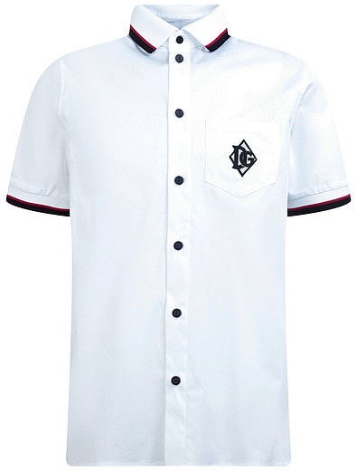 Рубашка с коротким рукавом с вышивкой Dolce & Gabbana - 1014519070972 - Фото 1