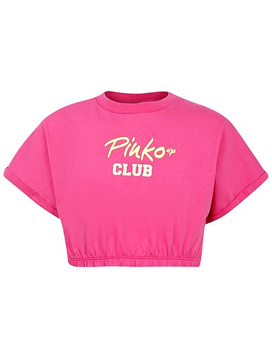 короткая розовая Футболка Pinko - 1134509271391 - Фото 1