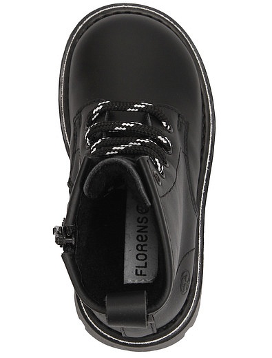 Черные ботинки с контрастной подошвой Florens - 2034519283294 - Фото 4