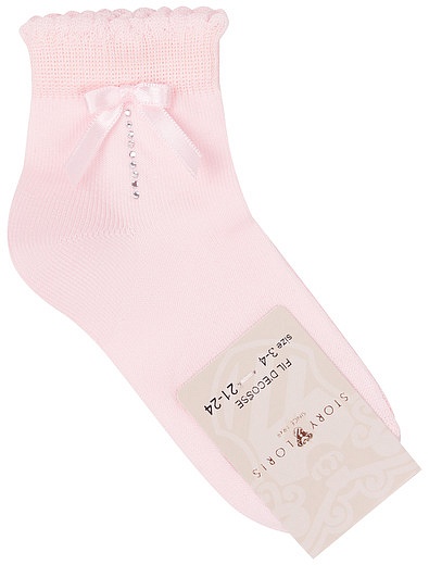 Розовые носки с бантиком Story Loris - 1534509070312 - Фото 1