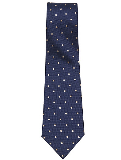Синий галстук в золотой горошек Malip - 1323718580046 - Фото 1