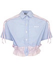 Короткая блуза с оборкой - 1034509411394