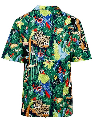 Рубашка с принтом джунгли KENZO - 1014519271553 - Фото 4