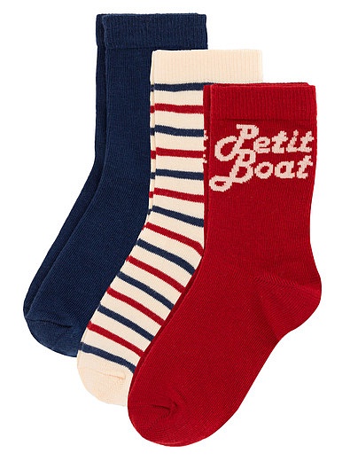Комплект длинных носков, 3 пары PETIT BATEAU - 1534519280688 - Фото 1