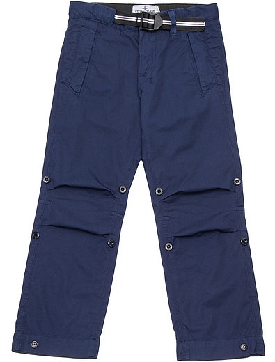 Синие брюки с клепками Stone Island - 1080419570072 - Фото 1