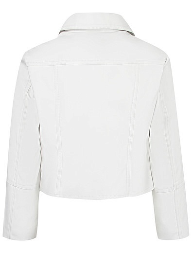 Белая куртка косуха TWINSET - 1074509370017 - Фото 7