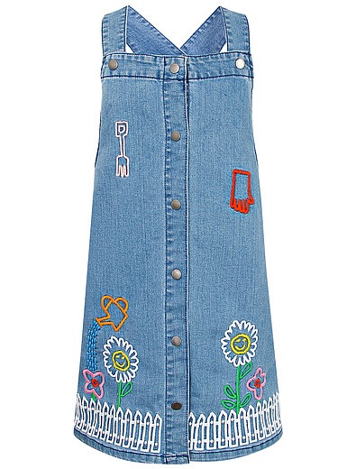 джинсовый сарафан с вышивкой Stella McCartney - 1054609183786 - Фото 1
