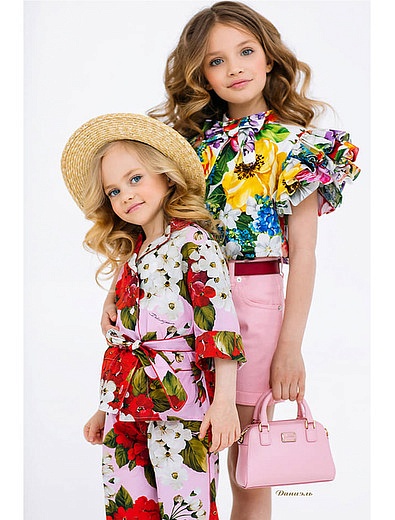 Блуза с принтом цветы Dolce & Gabbana - 1034509070201 - Фото 7